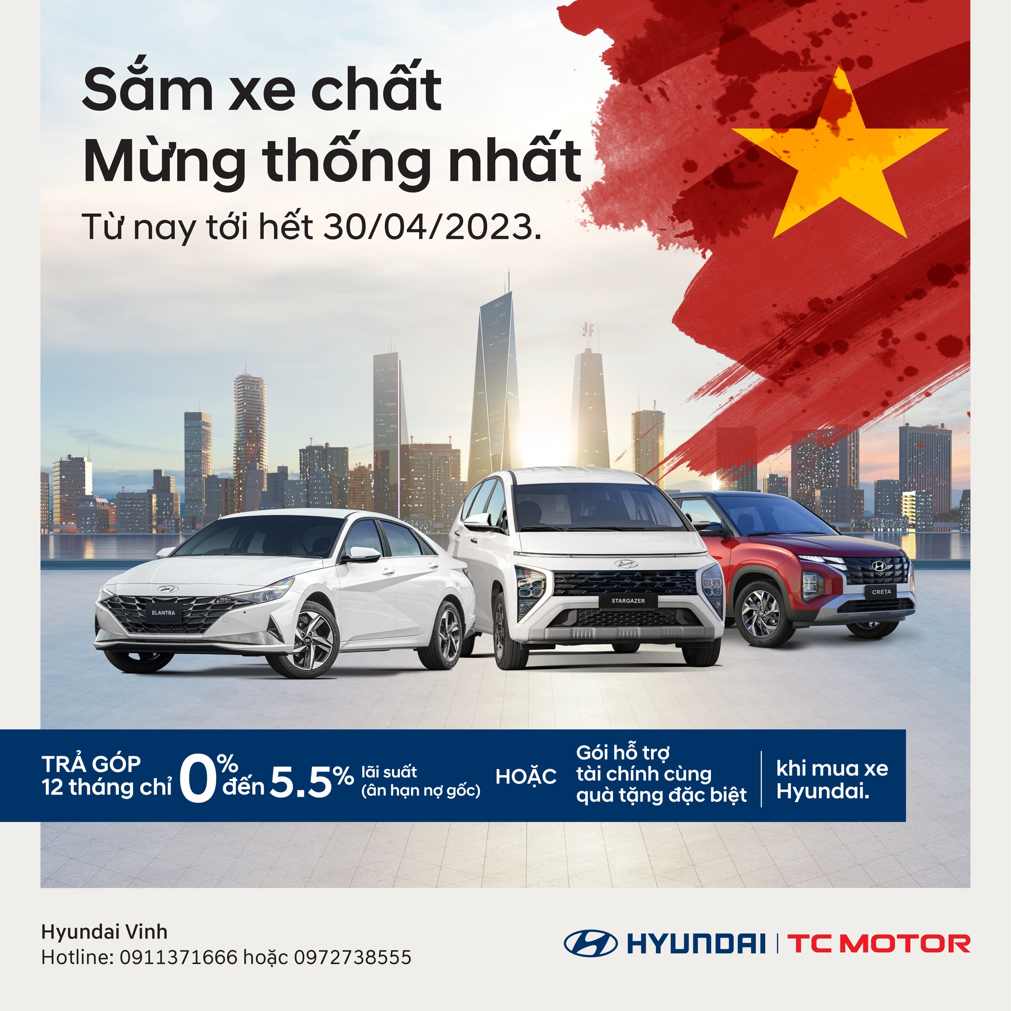 Hyundai Vinh: “Sắm xe chất, Mừng thống nhất”